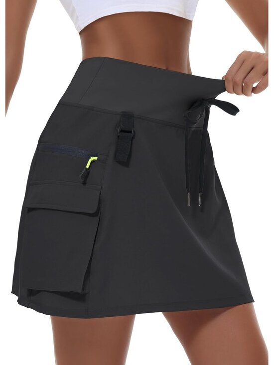 Other - Skorts for Woman - Hiking Cargo Skorts with Zipper Pockets | High Waisted Quick